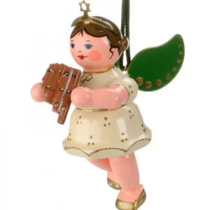Hubrig, figurines pour enfant Déco Sapin De Noël, Ange Et Flute De Pan