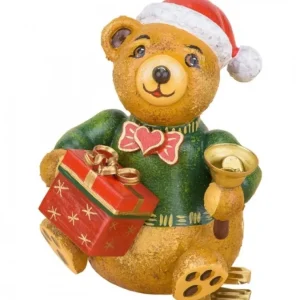 Hubrig, figurines pour enfant Déco Sapin Vintage, Ourson Et Paquet Cadeau