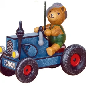 Hubrig, figurines pour enfant Déco Sapin Vintage, Ourson Et Tracteur
