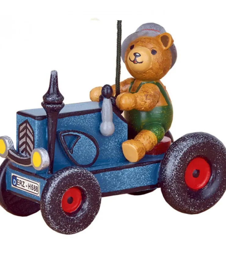 Hubrig, figurines pour enfant Déco Sapin Vintage, Ourson Et Tracteur