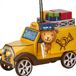 Hubrig, figurines pour enfant Déco Sapin Vintage, Ourson Et Voiture De La Poste