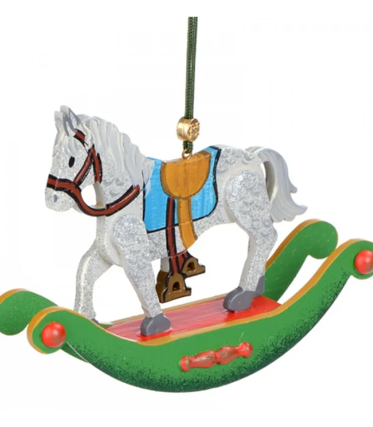 Hubrig, figurines pour enfant Décoration Sapin De Noël Vintage, Cheval A Bascule En Bois