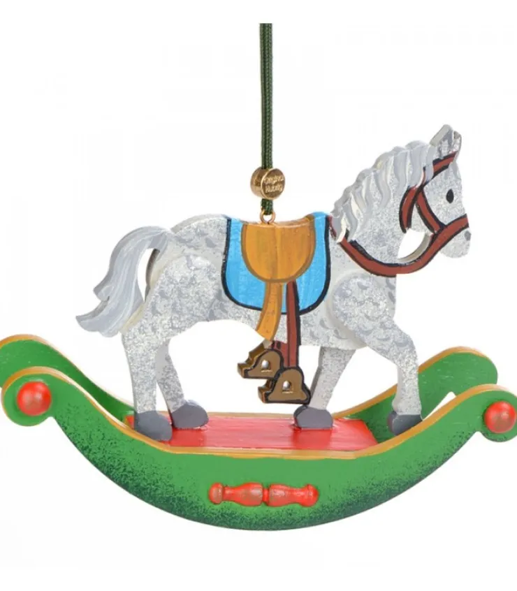 Hubrig, figurines pour enfant Décoration Sapin De Noël Vintage, Cheval A Bascule En Bois
