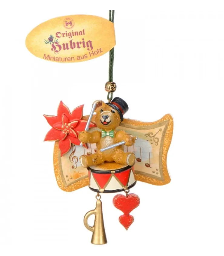 Hubrig, figurines pour enfant Décoration Sapin De Noël Vintage, Ourson Et Tambour