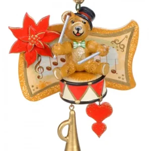 Hubrig, figurines pour enfant Décoration Sapin De Noël Vintage, Ourson Et Tambour