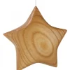 Waldfabrik, photophore en bois et étoile sapin de Noël Etoile En Bois Poli A Suspendre 7,5 Cm