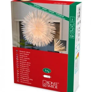 Konstsmide, guirlandes lumineuses de Noël Etoile Lumineuse Electrique En Papier A Suspendre, Blanche, 60 Cm