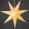Konstsmide, guirlandes lumineuses de Noël Etoile Lumineuse En Papier A Suspendre, 7 Branches, Blanche, 60 Cm
