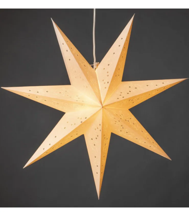 etoile_lumineuse_en_papier_a_suspendre__branches_blanche__cm_0.webp Konstsmide, guirlandes lumineuses de Noël Etoile Lumineuse En Papier A Suspendre, 7 Branches, Blanche, 60 Cm