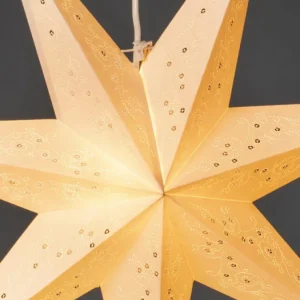 Konstsmide, guirlandes lumineuses de Noël Etoile Lumineuse En Papier A Suspendre, 7 Branches, Blanche, 60 Cm