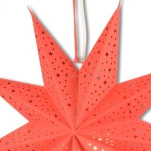 Riffelmacher et Weinberger Etoile Lumineuse Rouge En Papier A Suspendre, 45 Cm