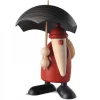 Köhler, Père Noël en bois Figurine Père Noël Sous Parapluie