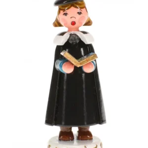 Hubrig, figurines pour enfant Fillette Chanteuse Avec Livre De Chorale De Noël - Village De Noël Miniature