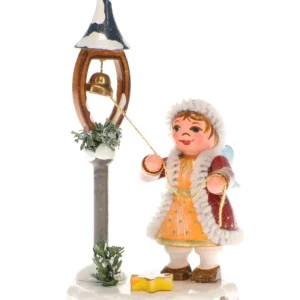 Hubrig, figurines pour enfant Fillette Et La Clochette De Noël - Village De Noël Miniature