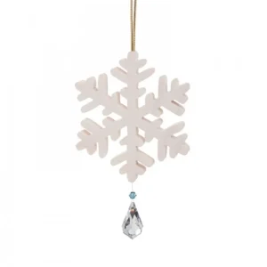 Waldfabrik, photophore en bois et étoile sapin de Noël Flocon De Neige A Suspendre Avec Cristal Swarovski N° 3