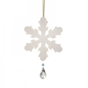 Waldfabrik, photophore en bois et étoile sapin de Noël Flocon De Neige A Suspendre Avec Cristal Swarovski N° 1