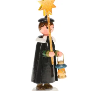 Hubrig, figurines pour enfant Garcon Chanteur Avec Etoile - Village De Noël Miniature