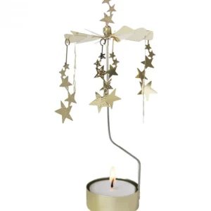 Pluto Produkter, déco de Noël Scandinave Grand Bougeoir Carrousel Nuit Etoilee, 28 Cm