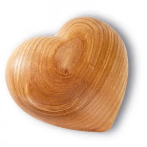 Waldfabrik, photophore en bois et étoile sapin de Noël Grand Coeur En Bois, 11 Cm