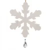 Waldfabrik, photophore en bois et étoile sapin de Noël Grand Flocon De Neige A Suspendre Avec Cristal Swarovski 12 Cm