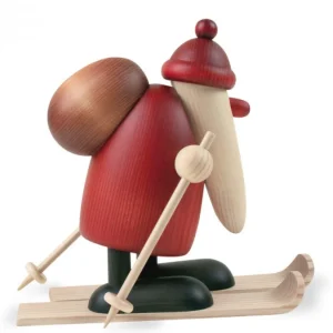 Köhler, Père Noël en bois Grand Père Noël A Ski