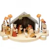 Richard Glasser, Pyramides de Noël allemandes Grande Crèche De Noël En Bois Avec Personnages
