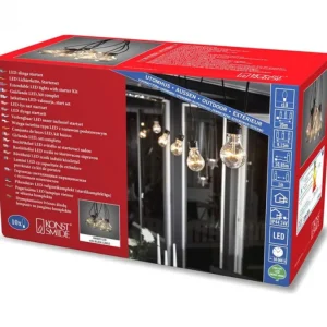 Konstsmide, guirlandes lumineuses de Noël Guirlande Lumineuse De Terrasse 10 M Extensible, 10 Ampoules Ambrees