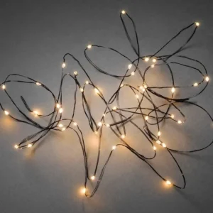 Konstsmide, guirlandes lumineuses de Noël Guirlande Lumineuse Led Effet Gouttes, 100 Diodes Ambrees, Fil Noir