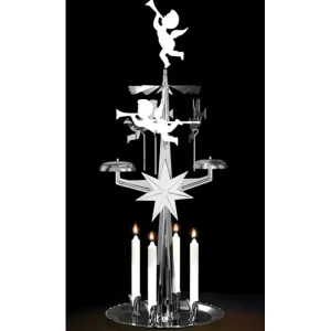 Angel Chimes, carillon des anges Kit Carillon Des Anges Argente + Bougies