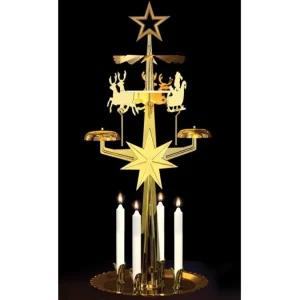 Angel Chimes, carillon des anges Kit Carillon Père Noël Dore + Bougies