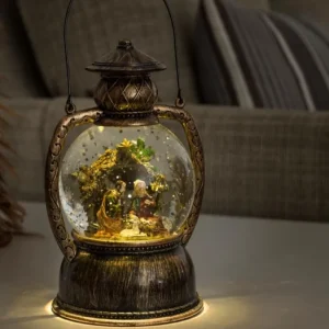 Konstsmide, guirlandes lumineuses de Noël Lanterne À Neige, Crèche De Noël, 20 Cm