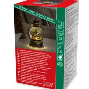 Konstsmide, guirlandes lumineuses de Noël Lanterne À Neige, Crèche De Noël, 20 Cm