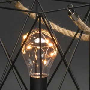 Konstsmide, guirlandes lumineuses de Noël Lanterne Lumineuse A Led En Metal, Carree, 19 Cm