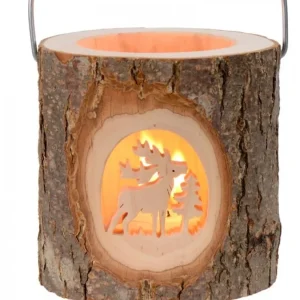 Waldfabrik, photophore en bois et étoile sapin de Noël Lanterne Photophore En Bois, Cerf En Foret