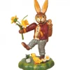 Hubrig, figurines pour enfant Lapin De Paques En Bois Avec Narcisse