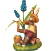 Hubrig, figurines pour enfant Lapin De Paques En Bois Joueur De Flute