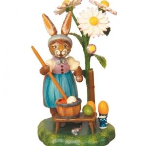 Hubrig, figurines pour enfant Lapin De Paques En Bois Peintre D'Oeufs Colores