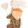Waldfabrik, photophore en bois et étoile sapin de Noël Lapin En Bois Avec Coeur, 10 Cm