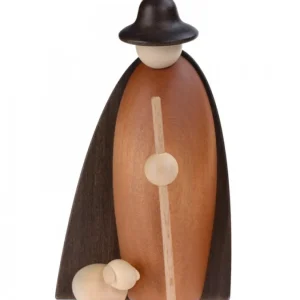 Köhler, Père Noël en bois Les Bergers Et Les Moutons, 12 Cm