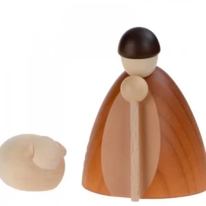 Köhler, Père Noël en bois Les Bergers Et Les Moutons, 12 Cm