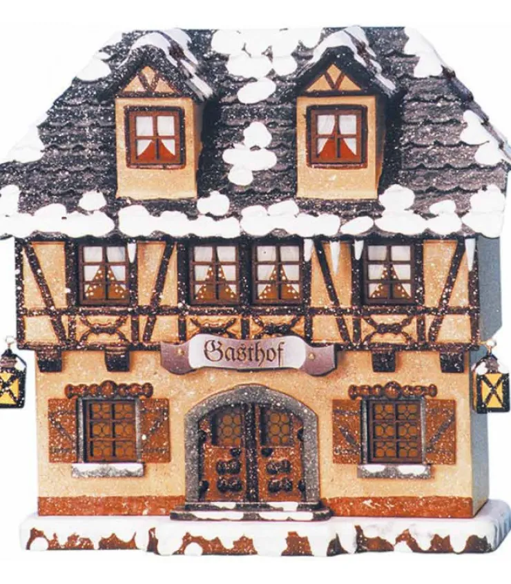 maison_eclairee_pour_village_de_nol_miniature_winterkinder_restaurant_0.webp Hubrig, figurines pour enfant Maison Eclairee Pour Village De Noël Miniature Winterkinder, Restaurant