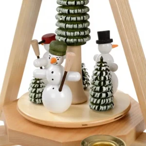 Frank Weber Manège De Noël En Bois Bonhommes De Neige