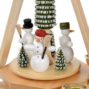 Frank Weber Manège De Noël En Bois Bonhommes De Neige