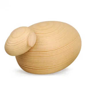 Köhler, Père Noël en bois Mouton Blanc, Animaux Décoration Crèche De Noël