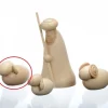 Schalling, crèche moderne Mouton En Bois Pour Crèche De Noël, 4 Cm