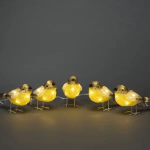 Konstsmide, guirlandes lumineuses de Noël Oiseaux Lumineux Led En Acrylique, 5 Chardonnerets
