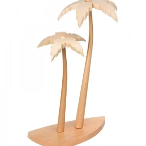 Schalling, crèche moderne 2 Palmiers En Bois Pour Décoration Crèche De Noël