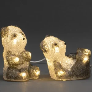 Konstsmide, guirlandes lumineuses de Noël Pandas Lumineux En Acrylique Led, Lot De 5, 11,5 Cm