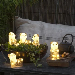 Konstsmide, guirlandes lumineuses de Noël Pandas Lumineux En Acrylique Led, Lot De 5, 11,5 Cm