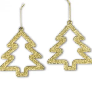 Riffelmacher et Weinberger Pendentifs Sapin De Noël, Paillettes Dorees (Par 2)